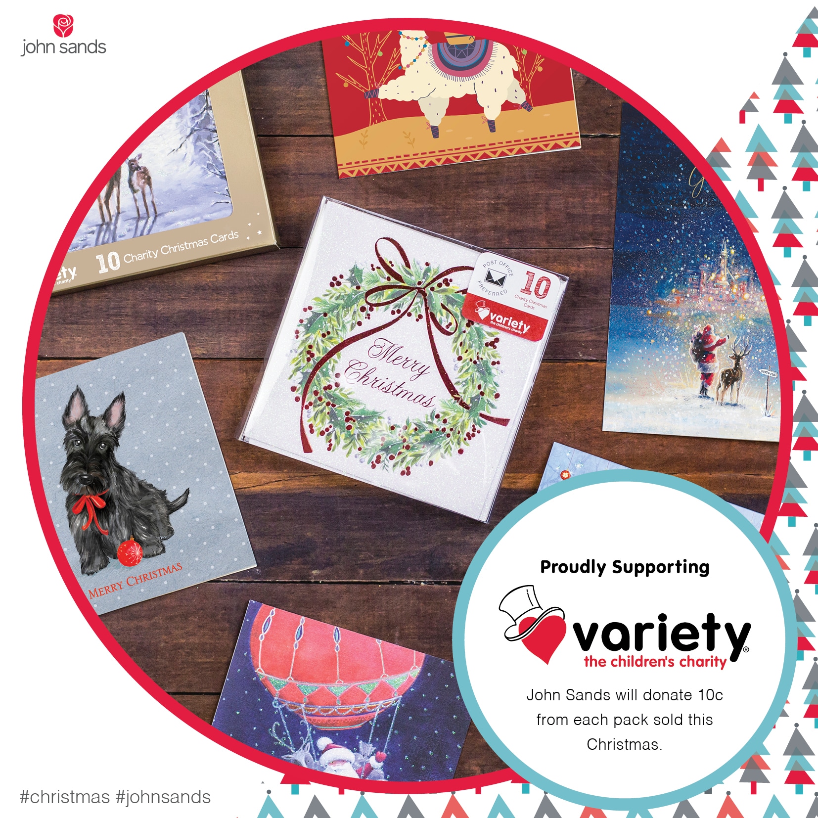 Variety – the Children’s Charity is proud to continue our partnership with John Sands to give all kids a fair go through a series of boxed Christmas cards.